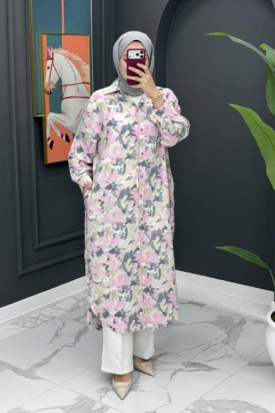 Dicle Uzun Tunik - Pembe