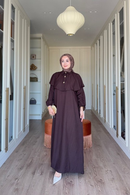 ELVAN ELBİSE - KAHVE