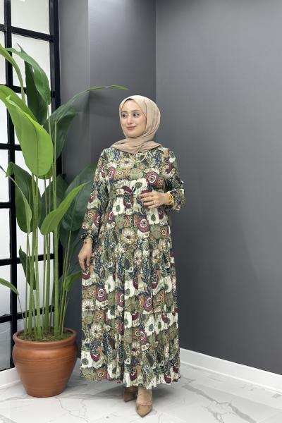 Gökçe Yazlık Elbise- Yeşil