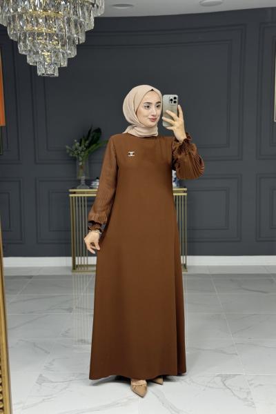 Gülşah tesettur abiye - kahve