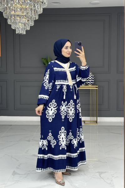 kamelya elbise - lacivert