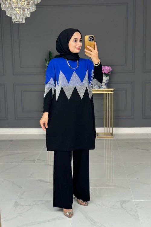 Mihriban triko takım - siyah