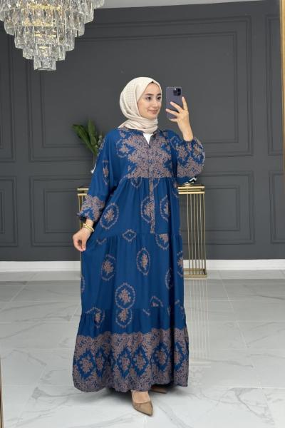 mücella elbise - mavi