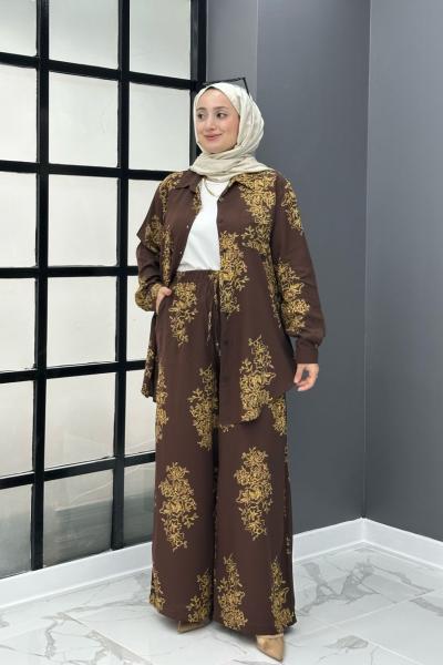 Osmanlı Desen Takım - Kahve