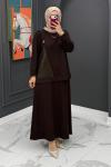 Rabiş etekli Takım - Kahverengi
