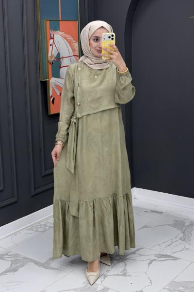 Venessa elbise - yeşil