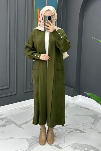 Yade Uzun Hırka -Yeşil