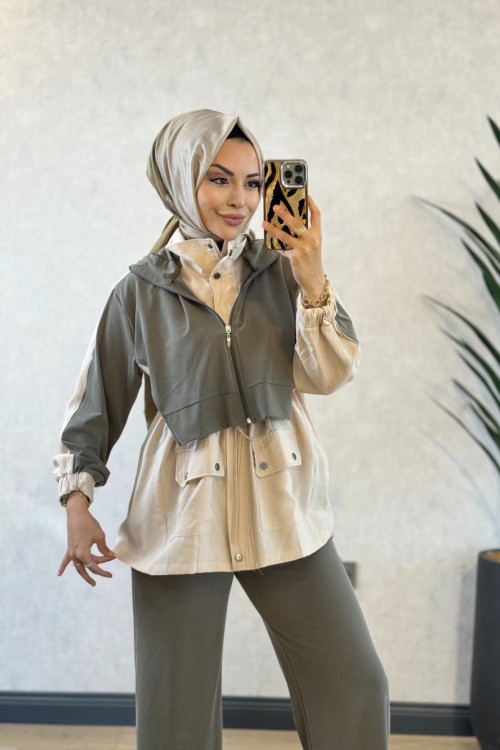 033 Lacoste Tencel Takım Haki