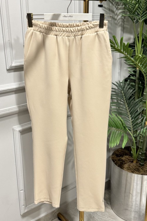 12-1040 Boru Paça Pantolon Bej