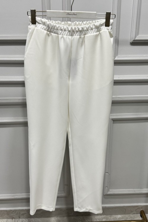 12-1040 Boru Paça Pantolon Ekru