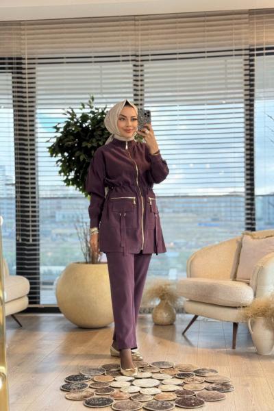 1377 Önü Büyük Cepli Takım Mürdüm