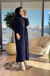 142 Kolsuz Elbise Üstü Hırka İkili Takım Lacivert
