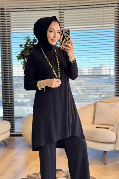 1778 Sandy Pantolonlu Takım Siyah