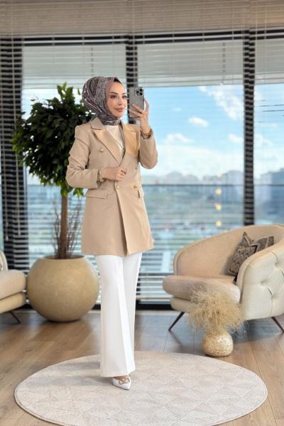 2010 Blazer Ceket Bej