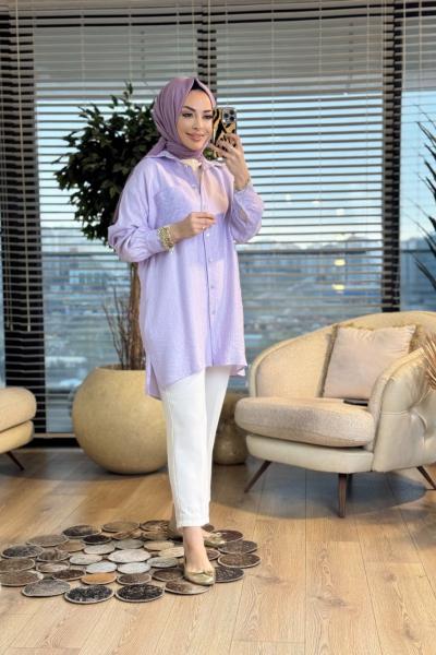 2030 Eleni Gömlek Lila