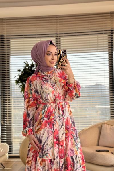 2036 Ahsen Elbise Fuşya