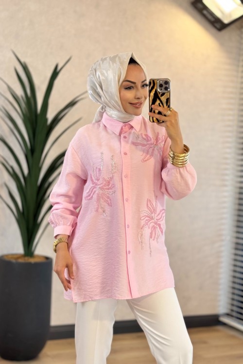 2047 Yasemen Gömlek Pembe