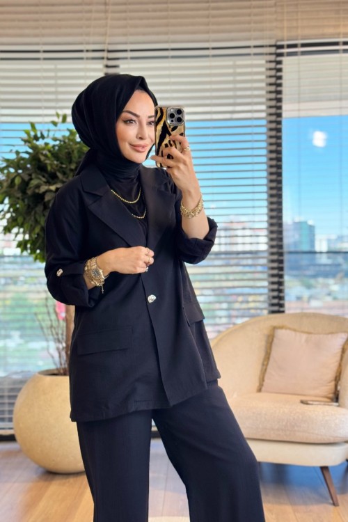 20778 Yakamoz Takım Siyah