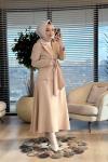 2194 İki Düğme Ceket Etekli Takım Bej