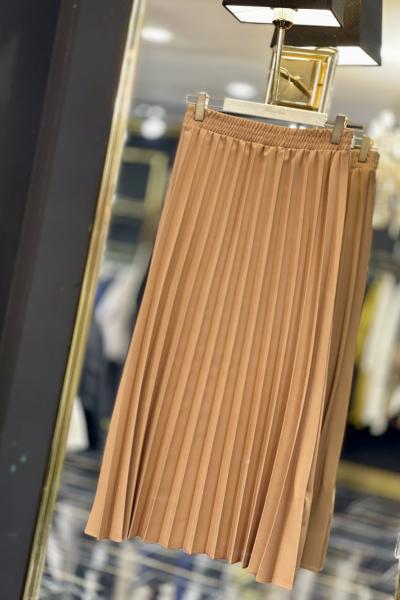 2209 Pliseli Etek Latte