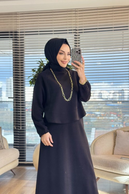 22821 Lilyum Takım Siyah