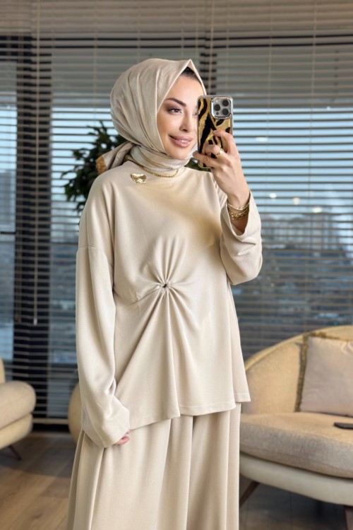 22833-5 Sümbül Takım Bej