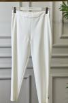 24016 Paçası Fermuarlı Pantolon Ekru