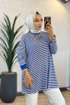 24093 Çizgili Tunik Saks