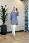 24093 Çizgili Tunik Saks