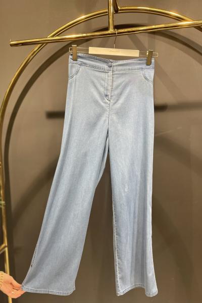2410 Tencel Pantolon Mavi