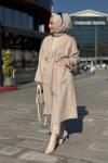 2498 Saçak Uzun Hırka Bej