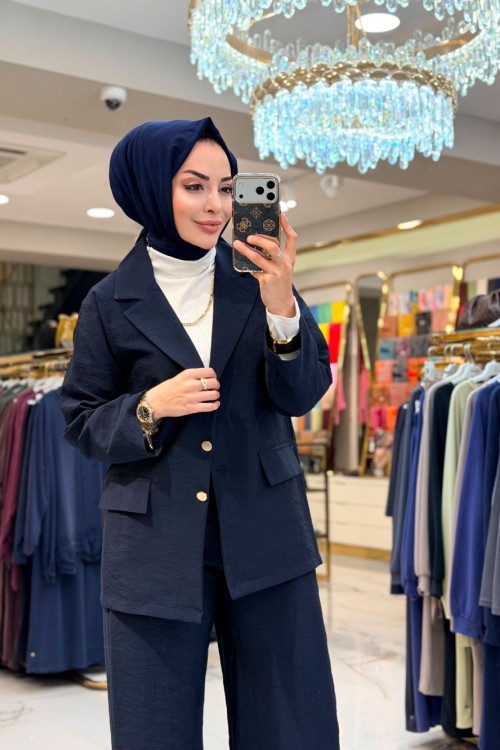 250369-1 Günlük Pantolon Ceket Takım Lacivert