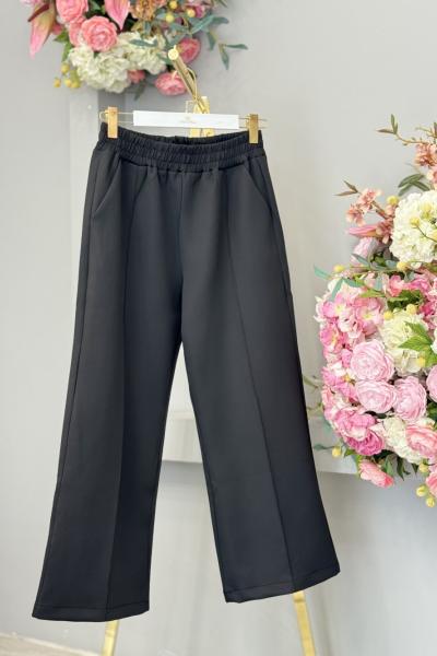 26096 Scuba Önü Dikişli Pantolon Siyah