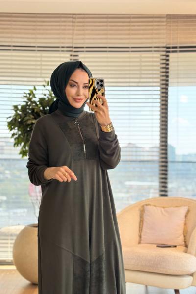 26234 Osyho Kuğu Elbise Haki