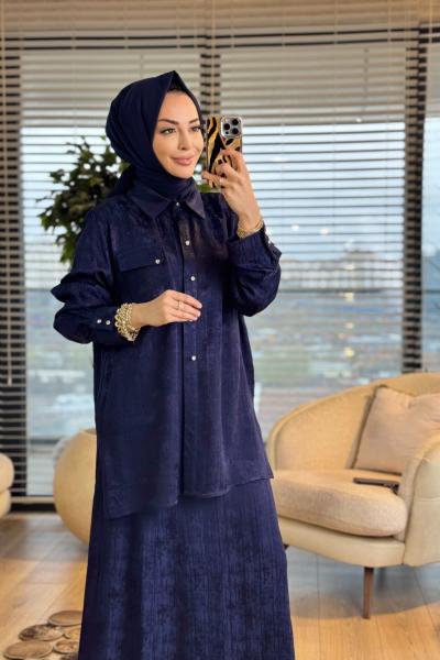 26630 Miray Etekli Jakar Takım Lacivert