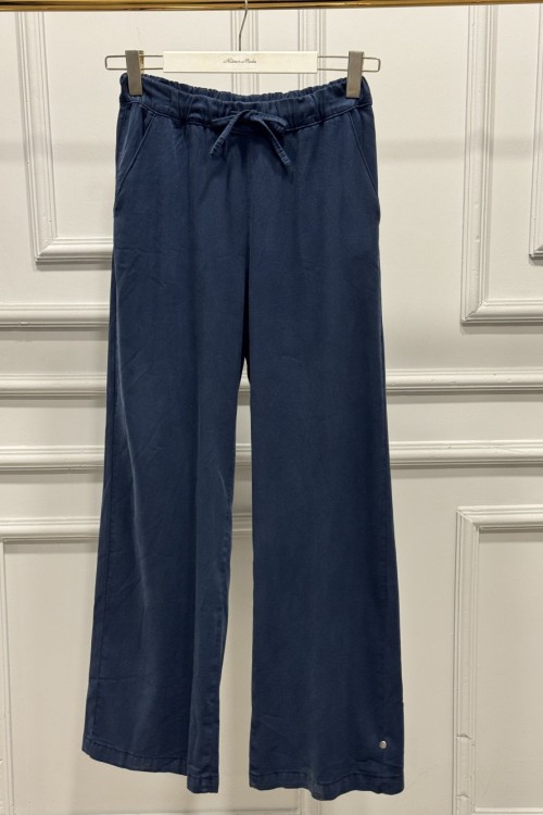 2773 Beli Bağcıklı Pantolon Lacivert