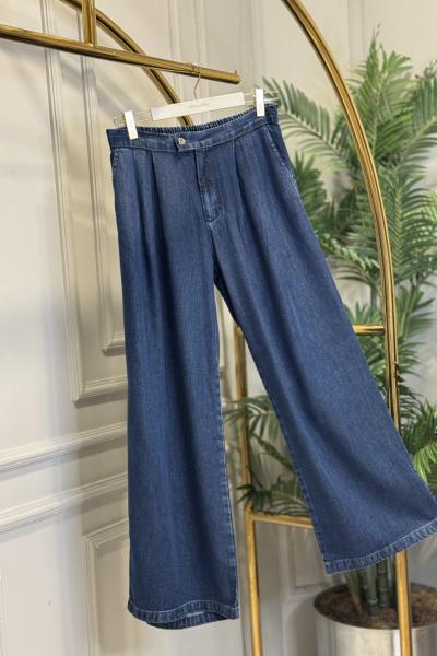 2797 Kot İspanyol Paça Pantolon Koyu Mavi