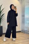 27QW8000 Önü Kuş İşli Takım Lacivert