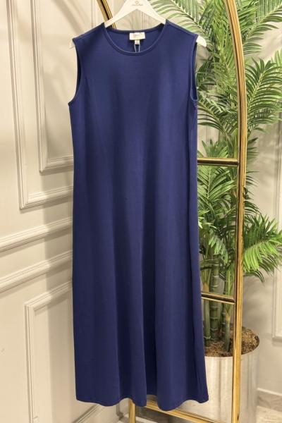 2884 Sıfır Kol Uzun İçlik Lacivert