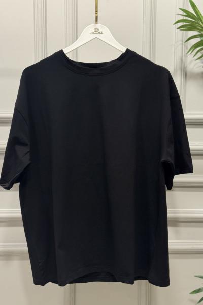 3097 Kısa Kol Oversıze Tshırt Siyah