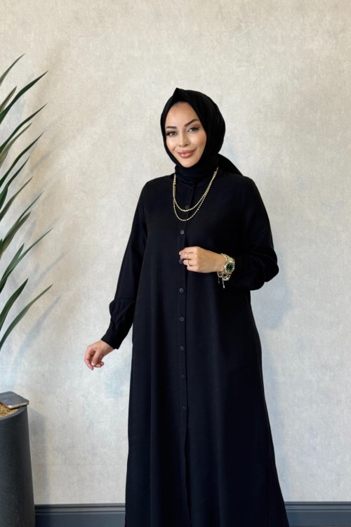 3115 Tencel Uzun Takım Siyah