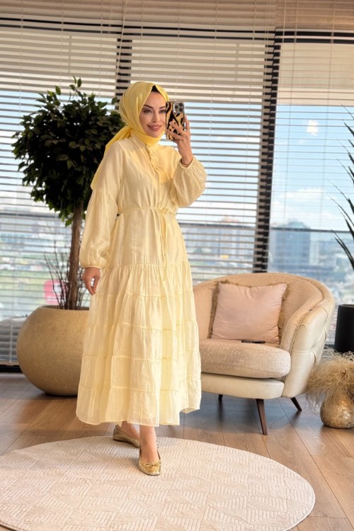 32494 Seycan Elbise Sarı