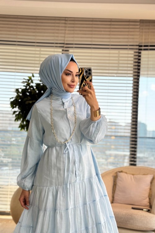 32494 Seycan Elbise Mavi