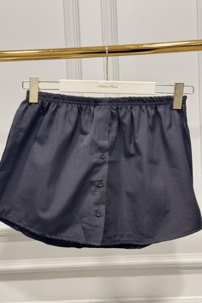 3263 Ön Düğmeli Etek İçlik Siyah