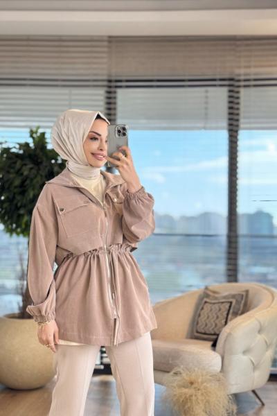 34082 Fermuarlı Dik Yaka Kap Toprak