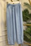 34040 Tencel Konik Pantolon Mavi