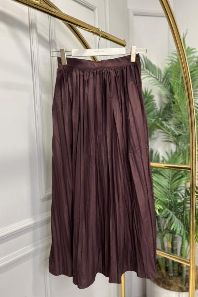 35138 Kırışık Etek Bordo