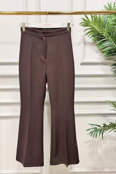 3688 İspanyol Paça Pantolon Kahve