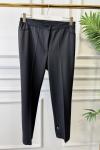 3954 Beli Parça Lastikli Pantolon Siyah