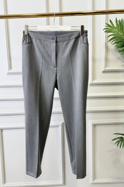 3954 Beli Parça Lastikli Pantolon Antrasit